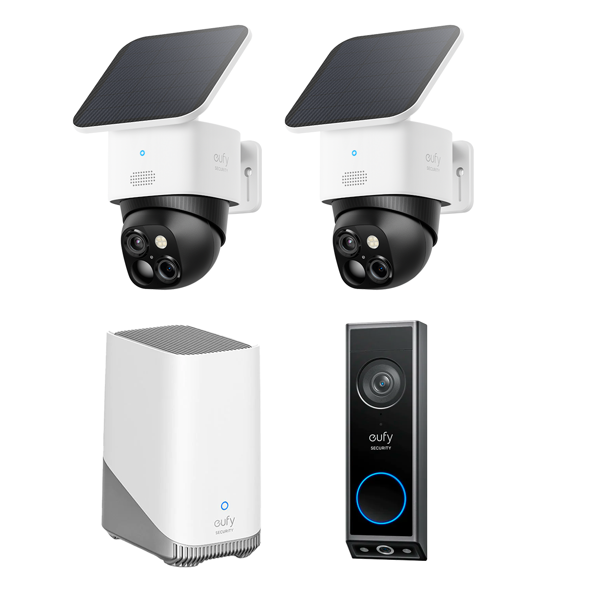 SoloCam S340 (Doppelpack) + Video Doorbell E340 + Homebase™ 3