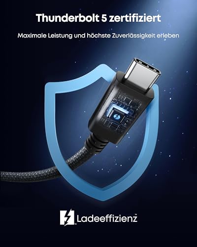 Anker Prime Thunderbolt 5 Kabel (100cm, 80Gbps, 240W)