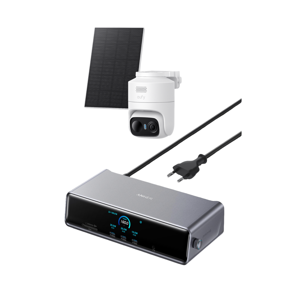 Anker Prime Docking Station (14-in-1, Dreifach-Display, MST) und eufyCam C37
