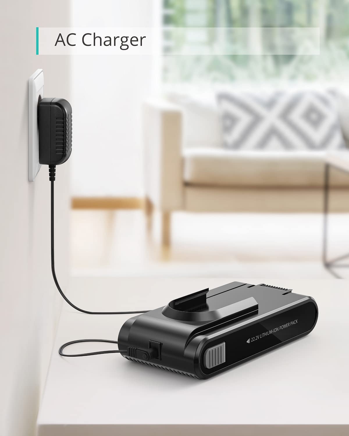 HomeVac Power Pack Ladestation für HomeVac S11 Lite, in Schwarz