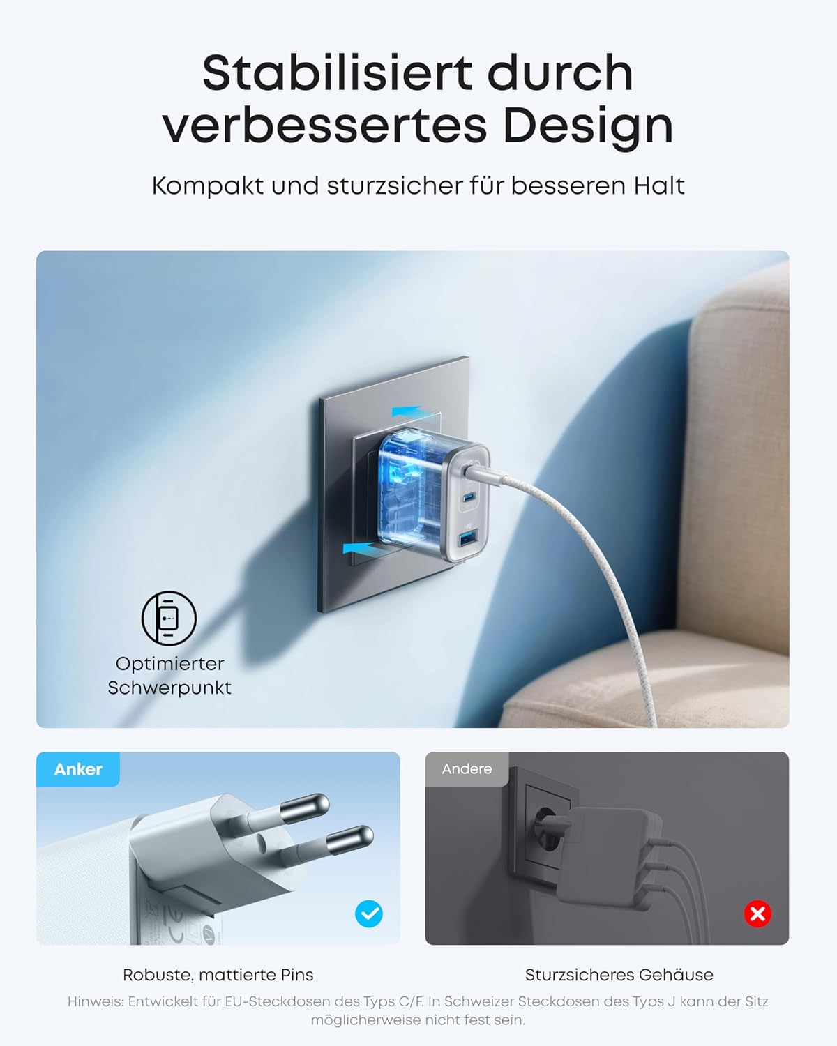 Anker Nano Powerbank + Anker Nano Ladegerät (70W, 3 Ports)