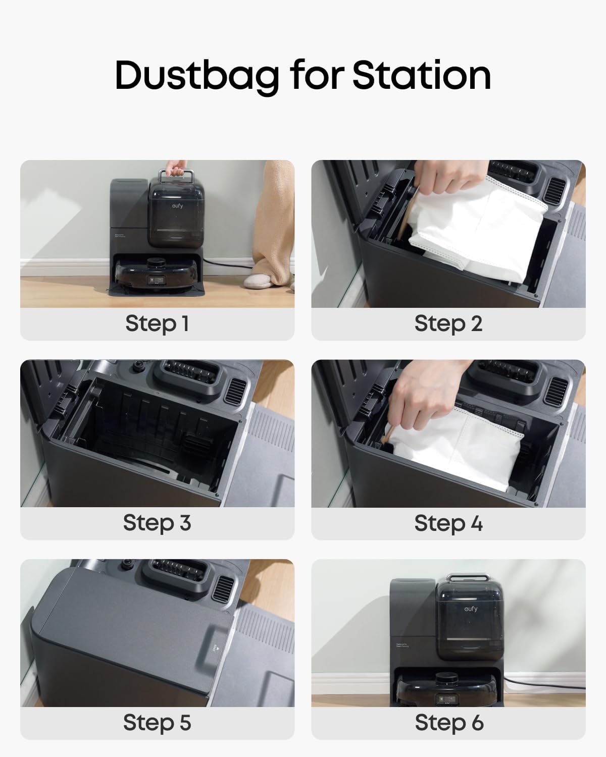 Anker eufy Ersatzteil‑Set mit Rollbürste, Bürstenschutz, 2 Seitenbürsten, waschbarem Filter und 2 Wischtüchern für Omni Saugroboter E25/E28