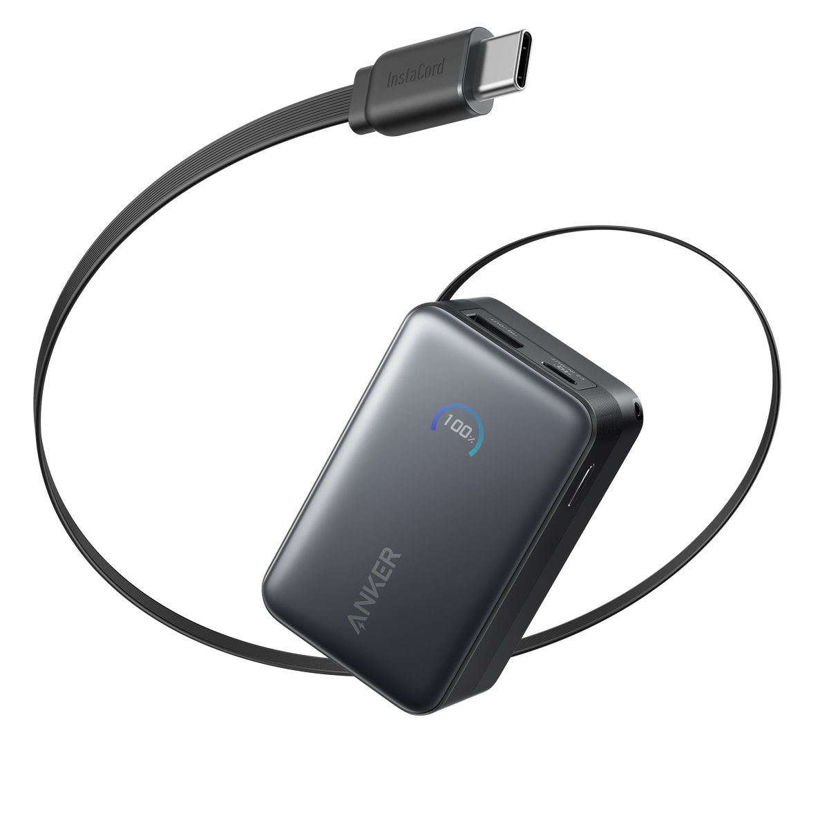 Anker Ladegerät (140W, 4-Port, PD 3.1) mit USB-C Kabel + Anker Nano Powerbank (10K, 45W, Integriertes einziehbares USB-C Kabel)