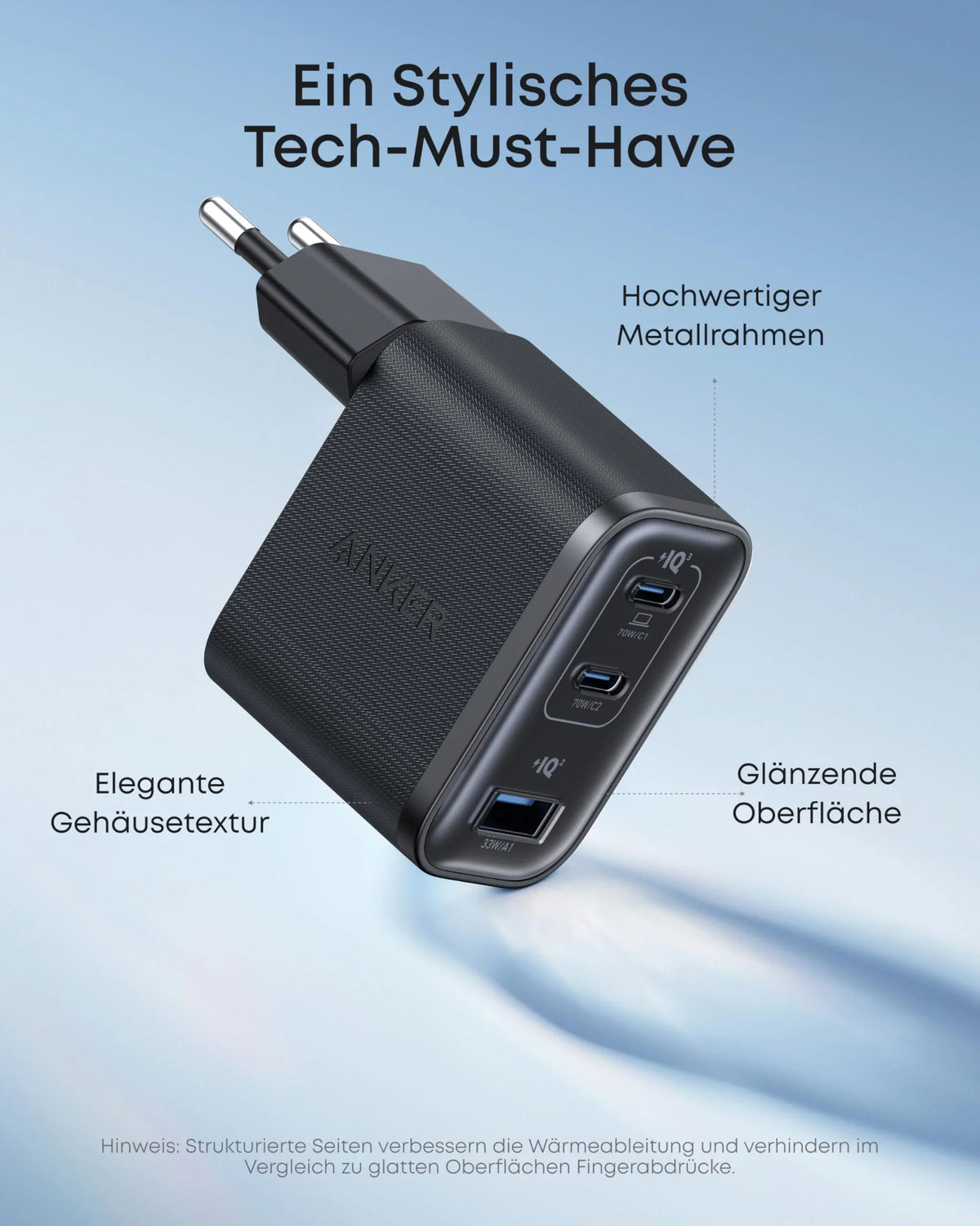 Anker Prime Ladegerät (200W, 6 Ports, GaN) + Anker Nano Ladegerät (70W, 3 Ports)