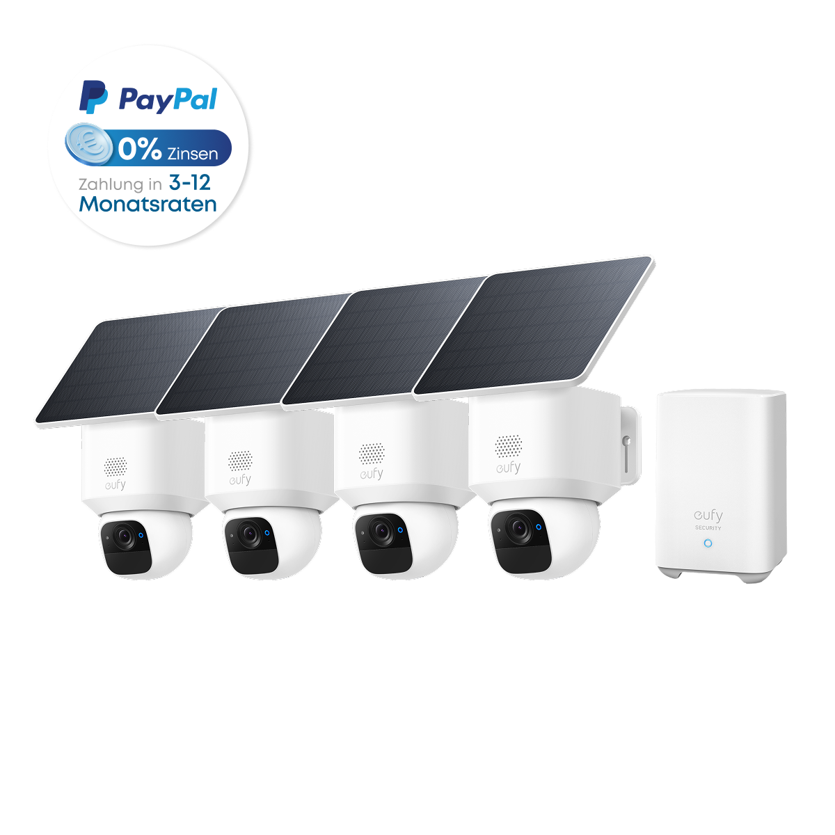 eufyCam Solo E30 4-Kamera-Set und Anker eufy HomeBase™ S280