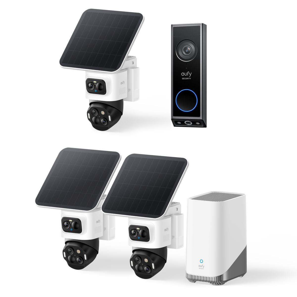 eufyCam S4 3‑Kamera‑Set und Türklingel mit Kamera E340
