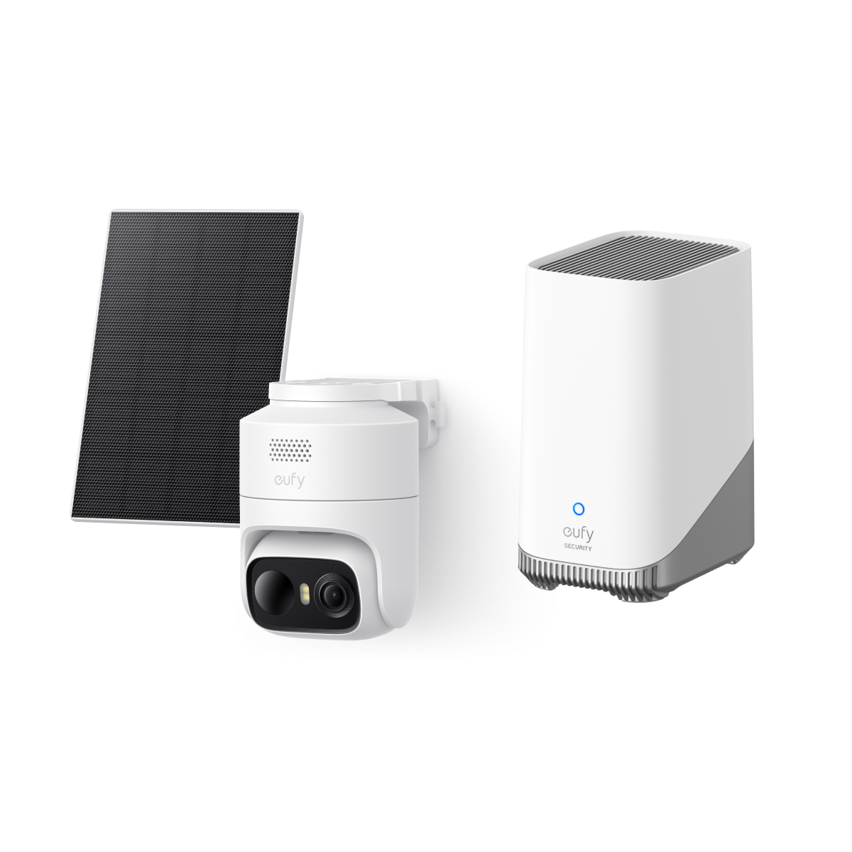 eufyCam C37 mit homebase 3, Überwachungskamera Außen, Farbnachtsicht, Solar