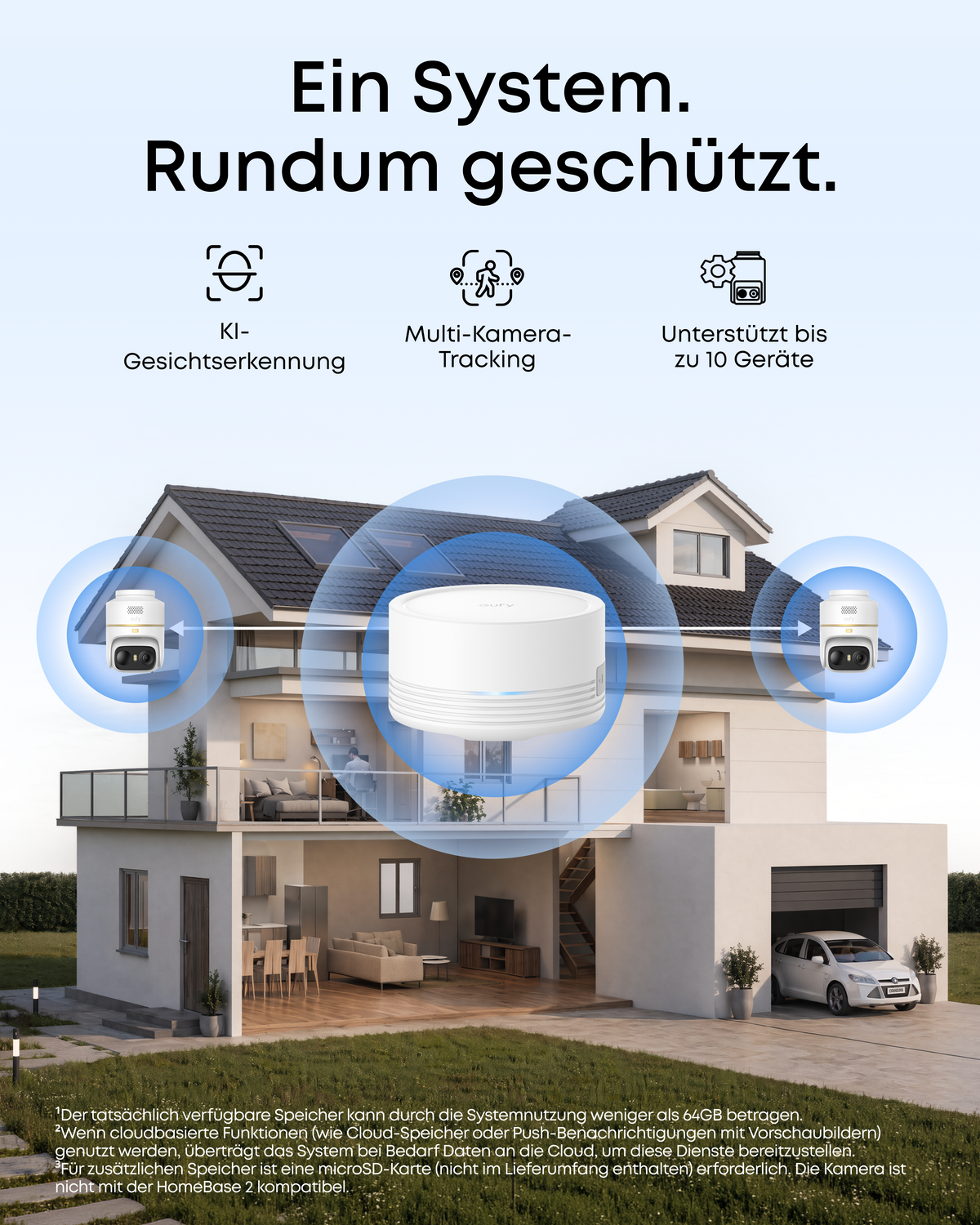 Anker eufyCam C37 4K Edition kabellose Solar-Outdoor-Kamera (4-Kamera-Set)