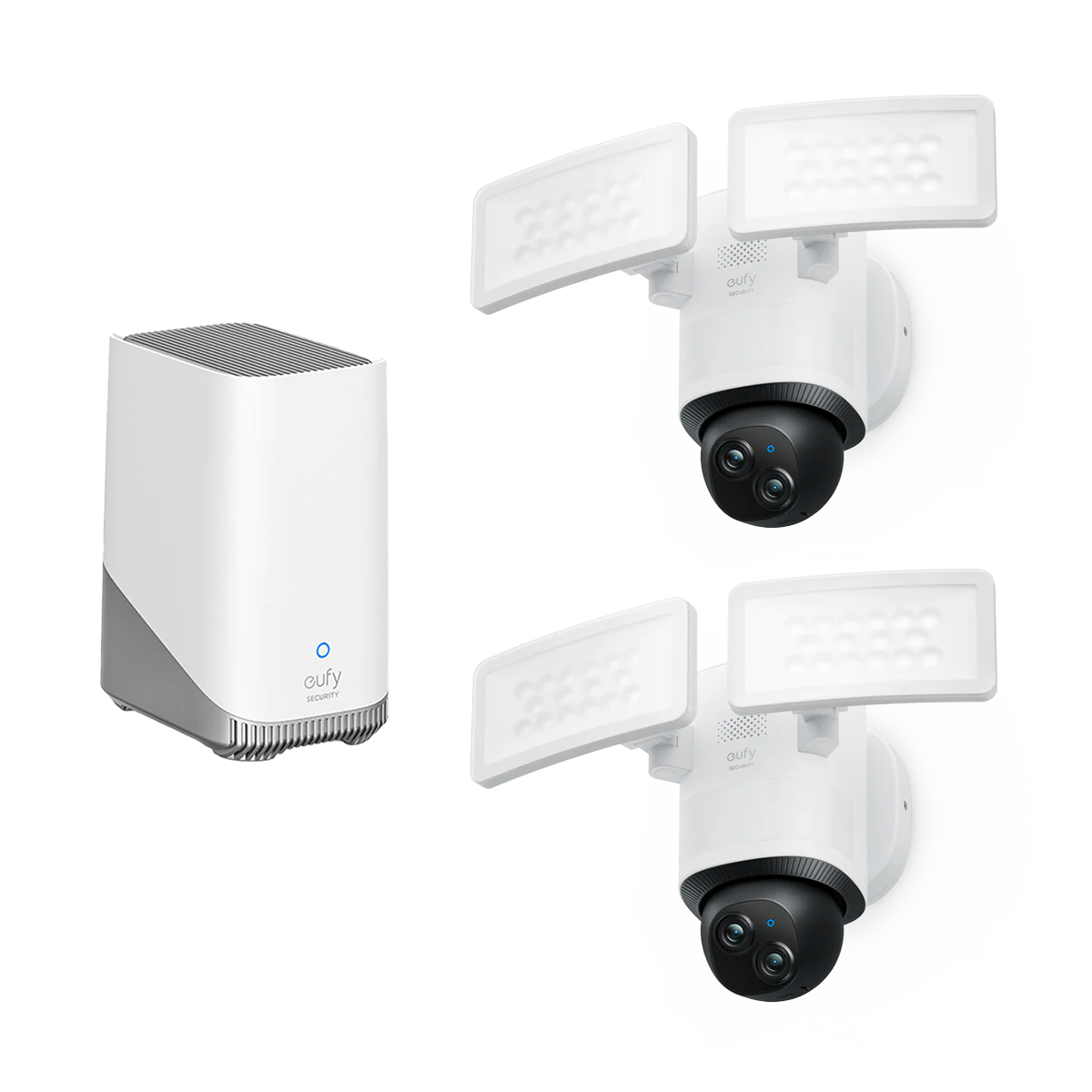 Anker eufy Flutlichtkamera E340 (2er‑Pack) und HomeBase™ S380