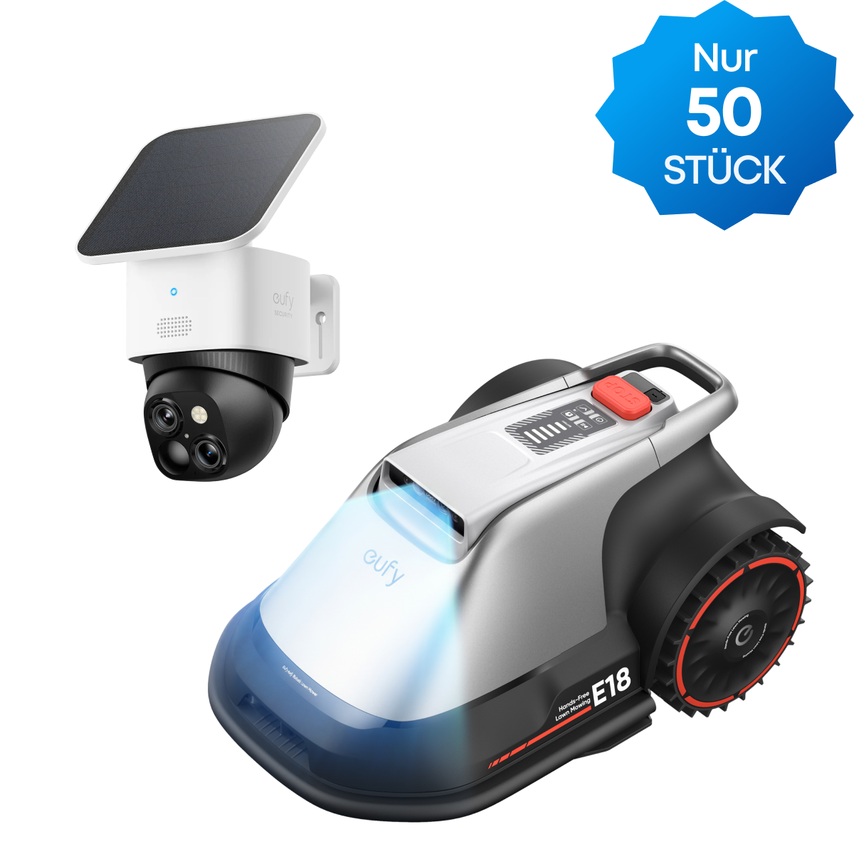 Anker eufy Mähroboter E18 und eufyCam Solo S340