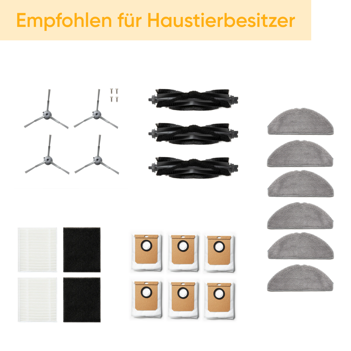 Anker eufy L60 Hybrid SES Abonnementservice für Zubehör, Zubehör‑Set (empfohlen für Haustierbesitzer)