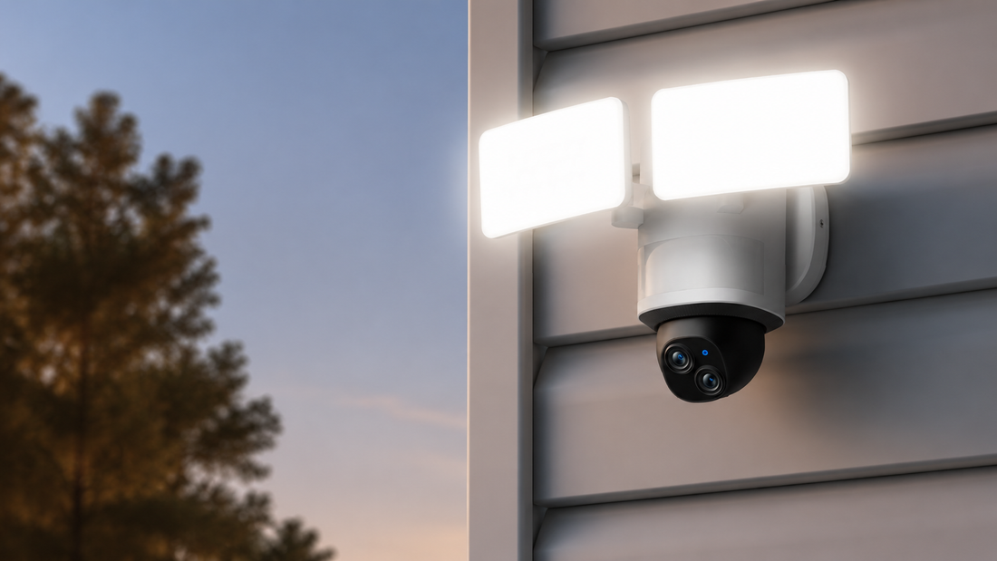 eufy Flutlichtkamera E340 an der Hauswand