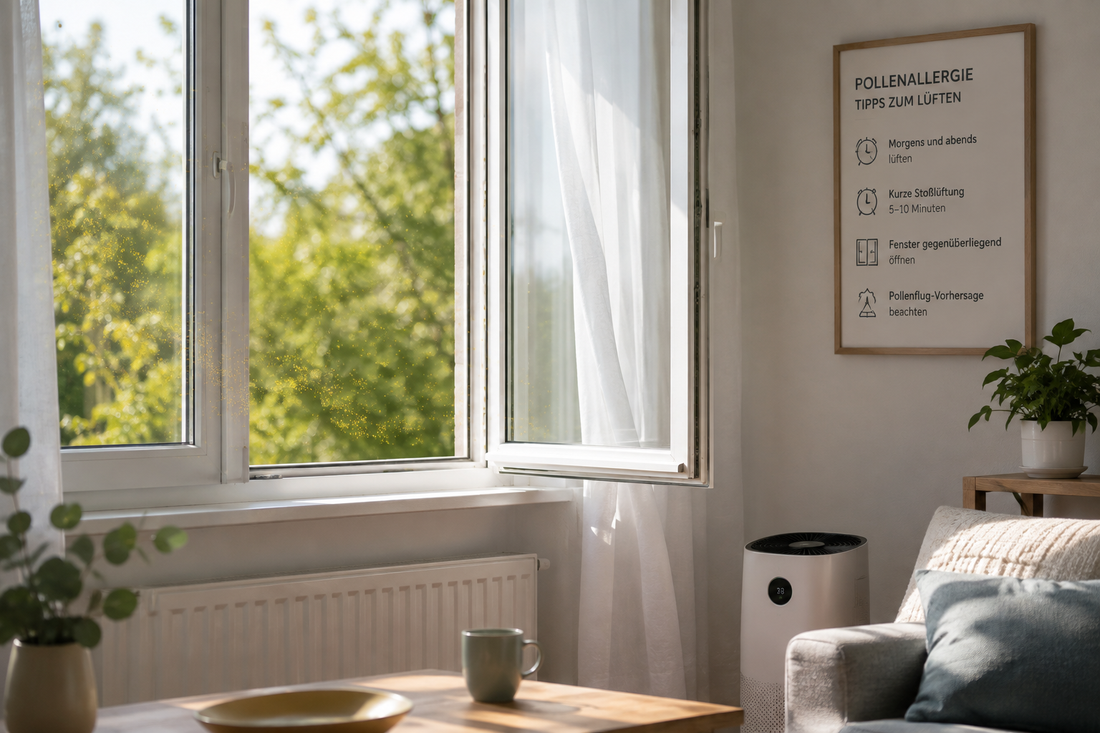 Pollenallergie beim Lüften mit offenem Fenster in der Wohnung