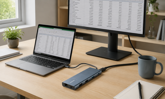 Anker 565 Hub verbindet Laptop mit Monitor
