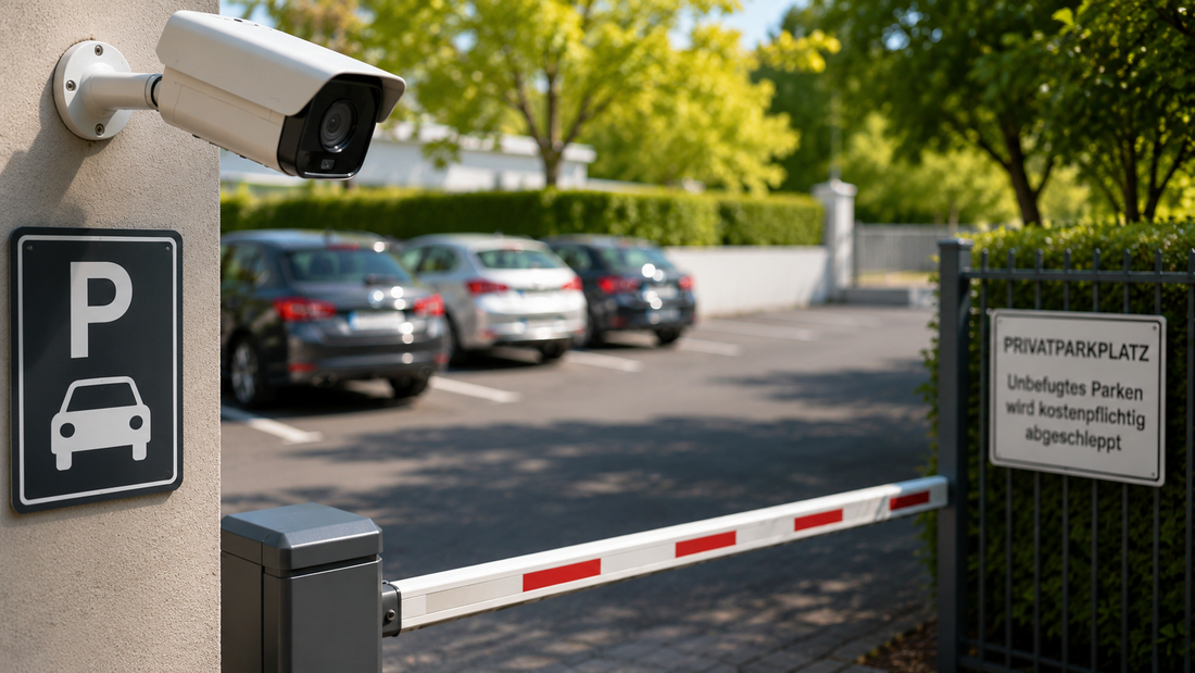 Private Parkraumüberwachung mit Sicherheitskamera