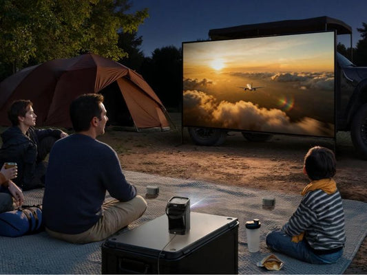 Beamer fürs Camping: Outdoor-Kino für Zelt, Wohnmobil und Campingplatz