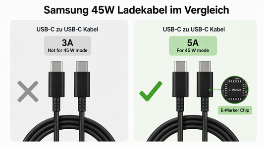 Samsung 45 W Ladekabel: Welches USB-C-Kabel brauchst du für Super Fast Charging 2.0?
