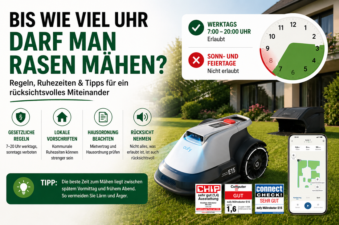 Bis wie viel Uhr darf man Rasen mähen?