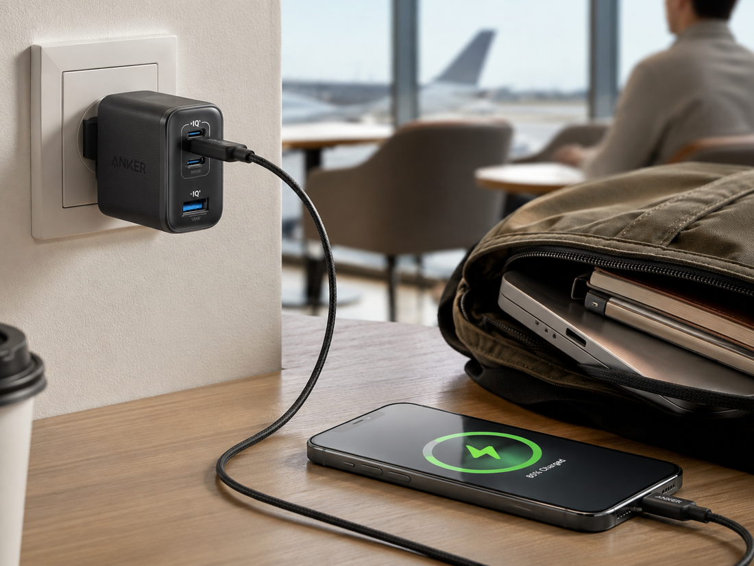 Anker Nano Ladegerät lädt iPhone unterwegs