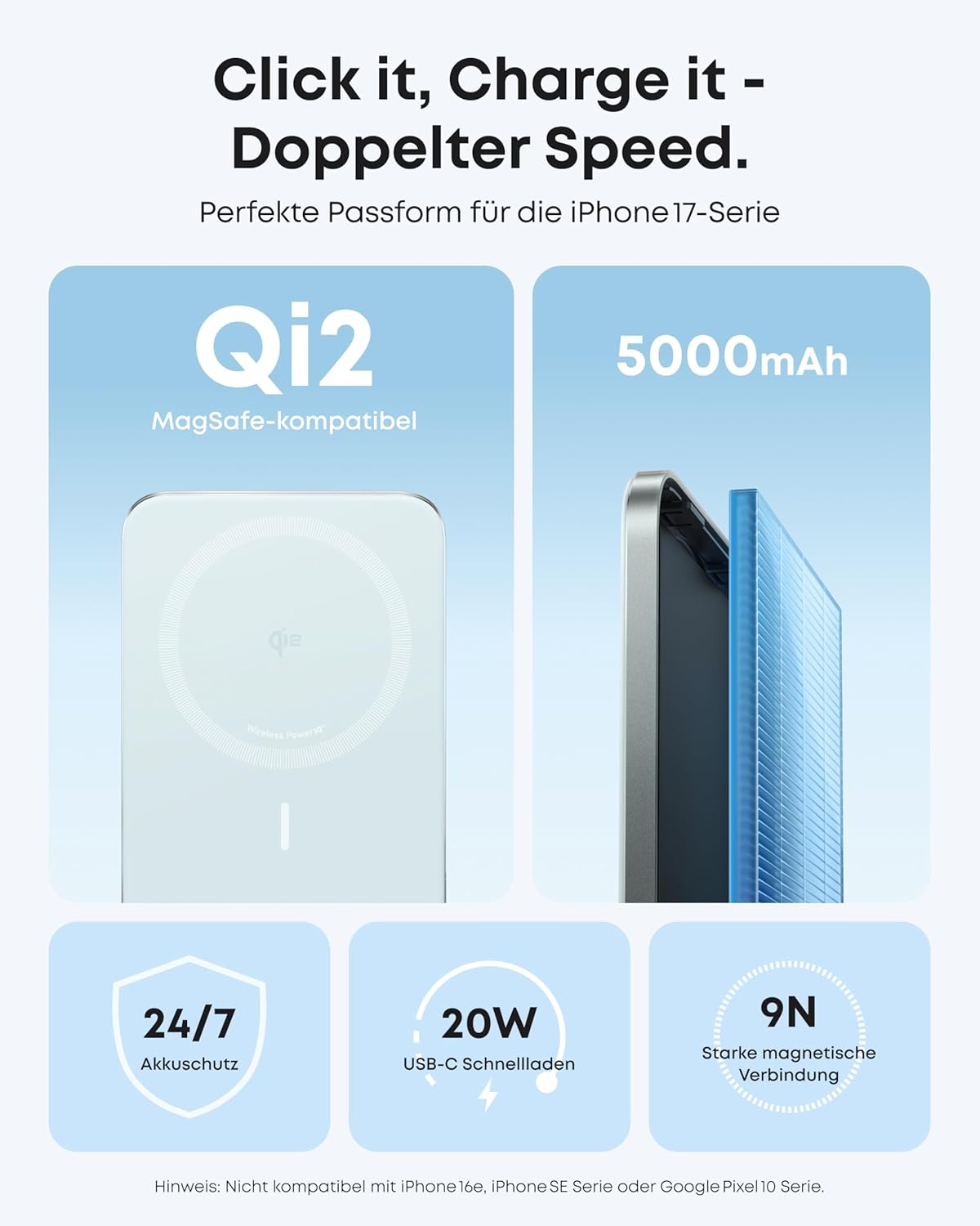 Anker Nano Powerbank (5K, Magnetisch, Slim)