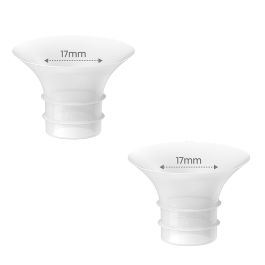 eufy 17mm-Silikon- Größeneinsätze (2er-Pack) für Tragbare Milchpumpe S2 und S2 Pro, einfach einzusetzen, bequeme und präzise Passform für bessere Saugleistung, offizielles eufy Zubehör
