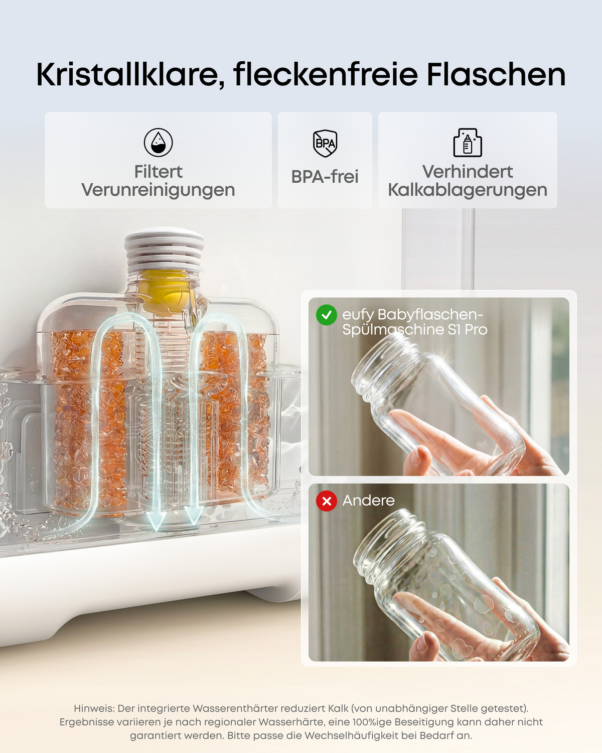 Anker eufy Original Ersatzfilter für integrierten Wasserenthärter der Babyflaschen-Spülmaschine