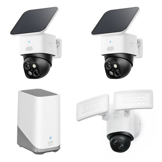 SoloCam S340 (Doppelpack) + Floodlight Camera E340 + Homebase™ 3