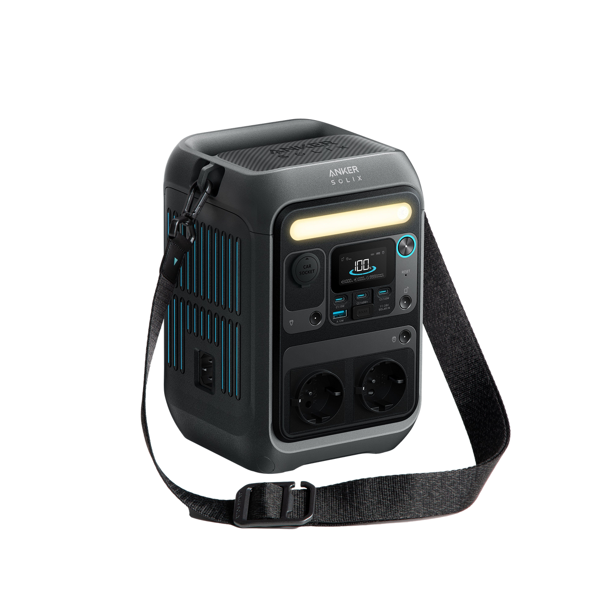 Anker SOLIX C300X Tragbare Powerstation, 288Wh LiFePO4 Akku