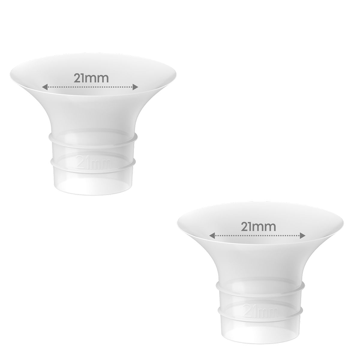 eufy 21mm-Silikon- Größeneinsätze (2er-Pack) für Tragbare Milchpumpe S2 und S2 Pro, einfach einzusetzen, bequeme und präzise Passform für bessere Saugleistung, offizielles eufy Zubehör
