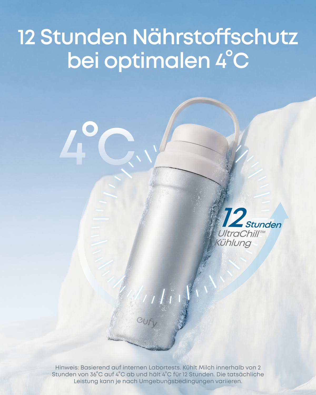 ANKER eufy Tragbarer Muttermilchkühler E10, 600ml, Edelstahl, BPA‑frei