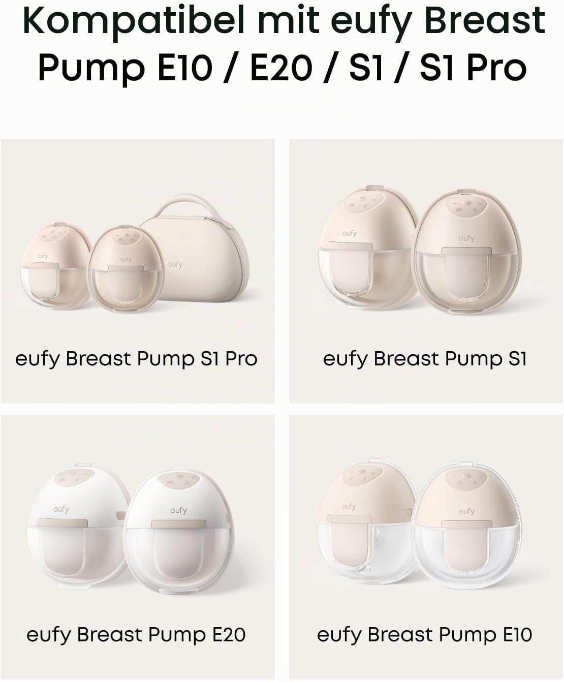 Original eufy Silikonmembran (2er-Pack) für tragbare Milchpumpen E10 / E20 / S1 / S1 Pro