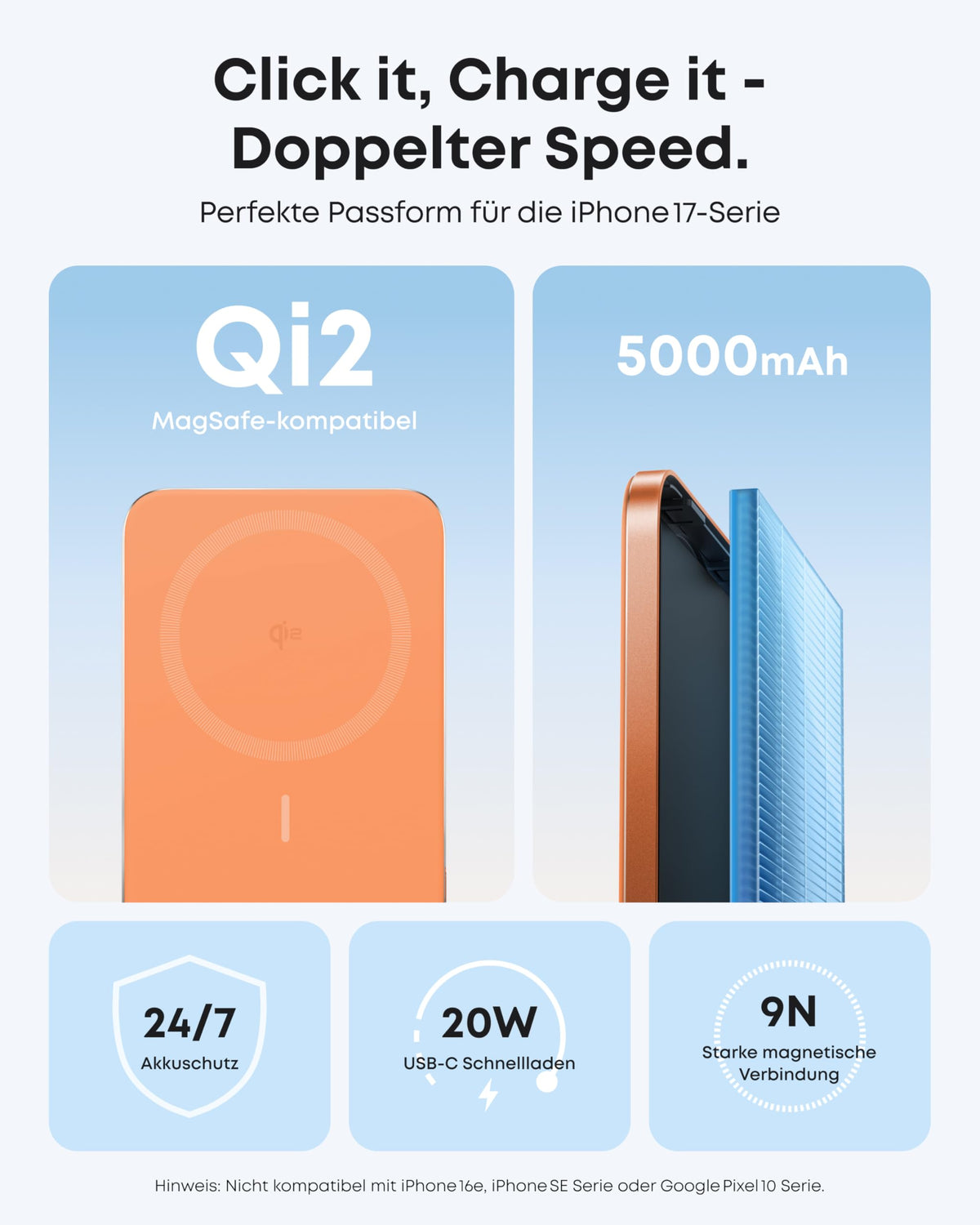 Anker Nano Powerbank (5K, Magnetisch, Slim)