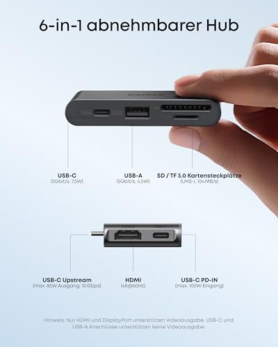Anker Nano Dockingstation (13-in-1, Triple-Display, Integrierter abnehmbarer Hub)