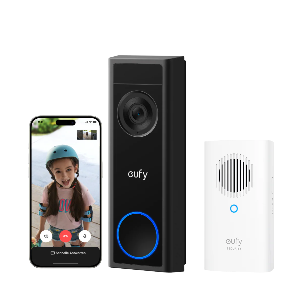 eufy Security kabellose Türklingel mit Kamera C31 & Chime