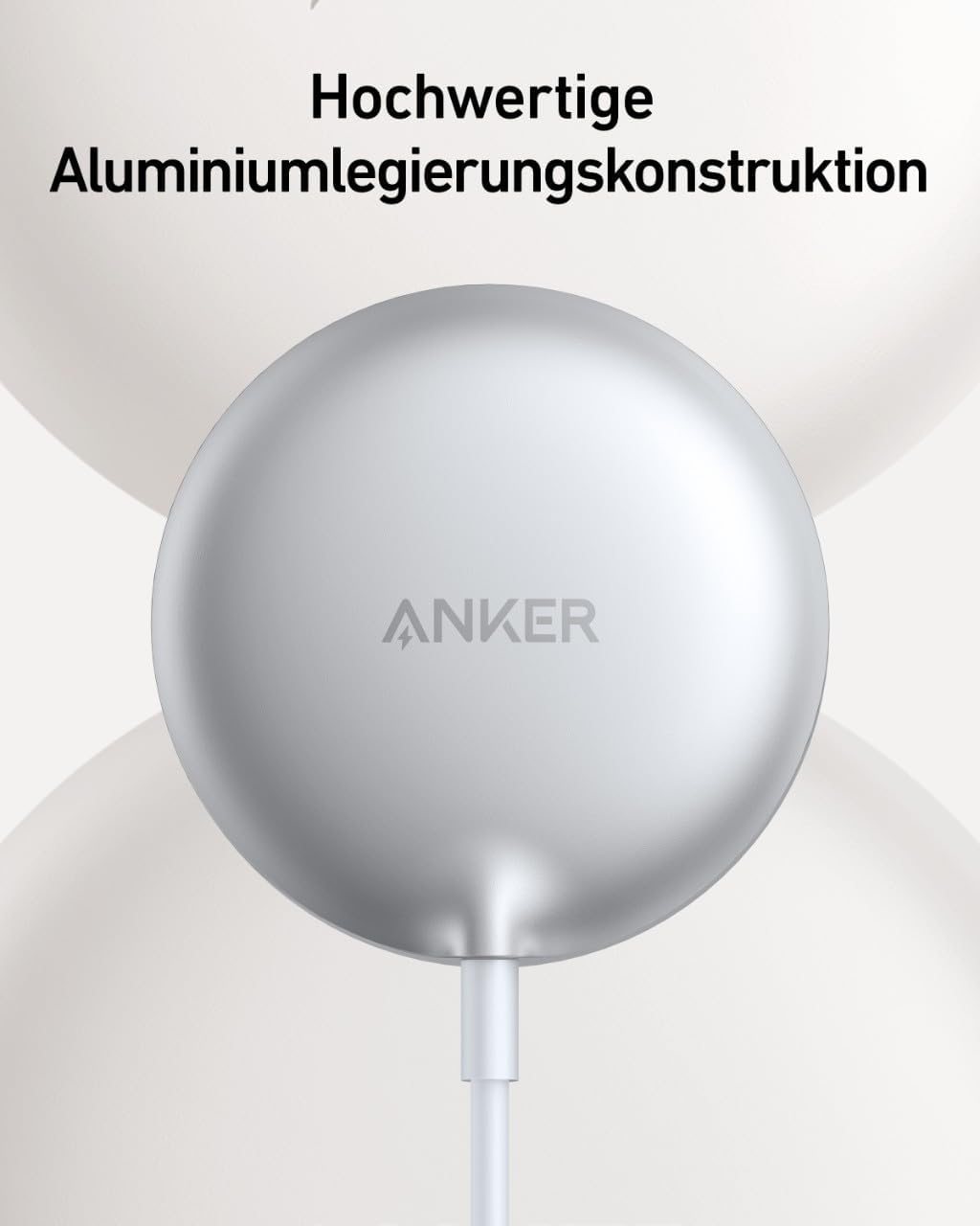 Anker MagGo Magnetic Wireless Charger (Pad),15W Qi2 for MagSafe