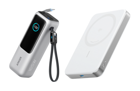Anker Powerbank (25K, 165W, Integriertes + einziehbares Kabel) +  Anker MagGo Powerbank (10000mAh, Slim)