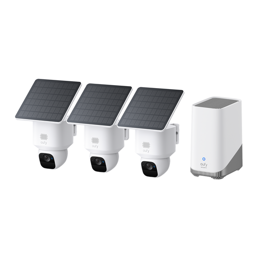 eufyCam Solo E30 3-Kamera-Set und Anker eufy HomeBase™ S380