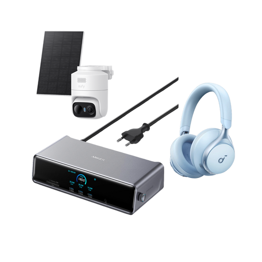 Anker Prime Docking Station (14-in-1, Dreifach-Display, MST) und eufyCam C37  und Space One
