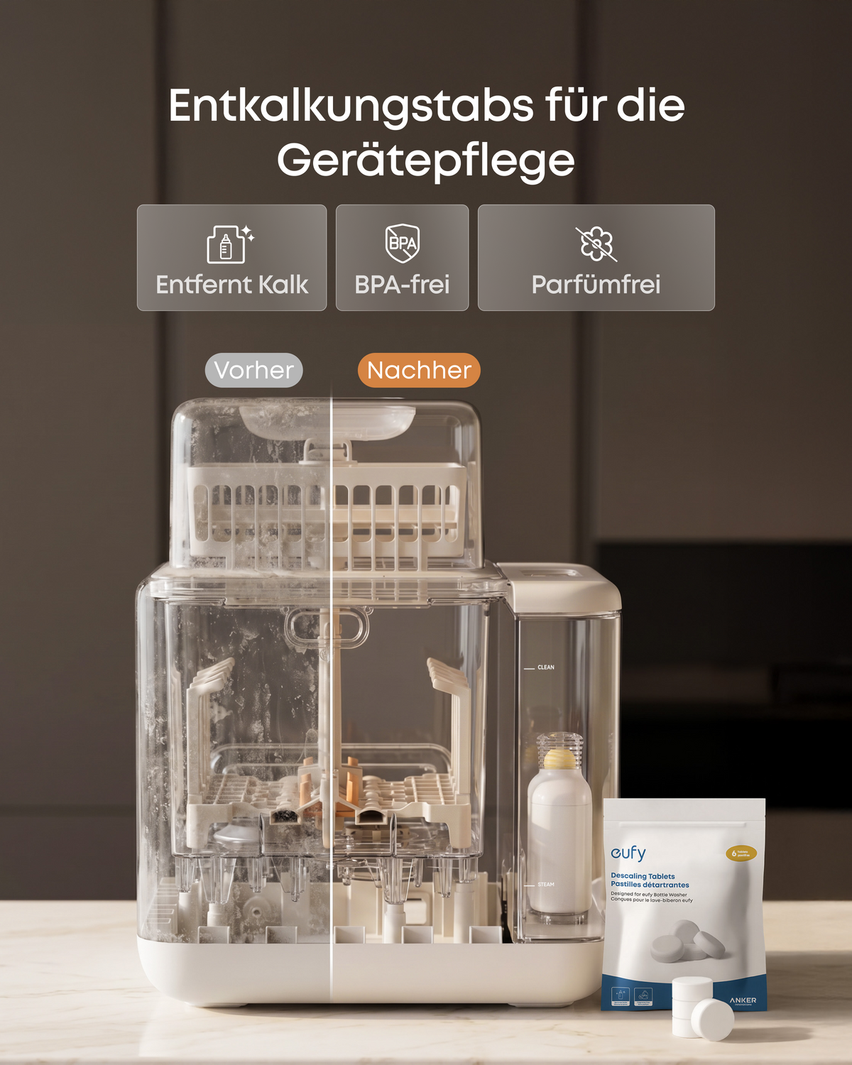 Anker eufy 6-Monats-Reinigungsset für Anker eufy Babyflaschen-Spülmaschine