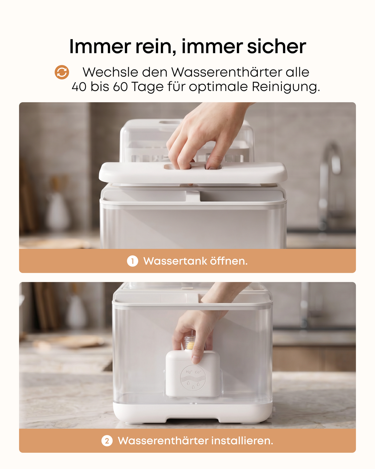 Anker eufy Original Ersatzfilter für integrierten Wasserenthärter der Babyflaschen-Spülmaschine
