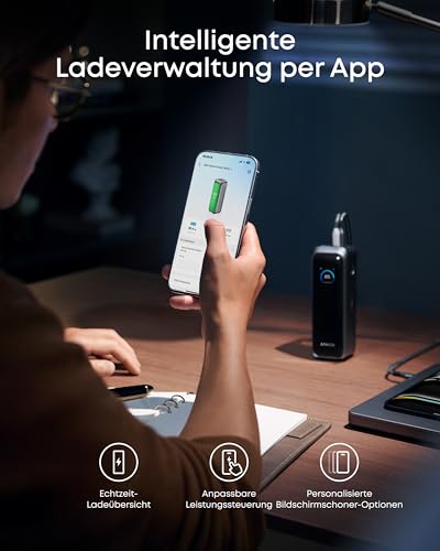 Anker Prime Powerbank (20K, 220W)+Anker Prime USB-C auf USB-C Kabel (240W, Upcycled-Flechtdesign)
