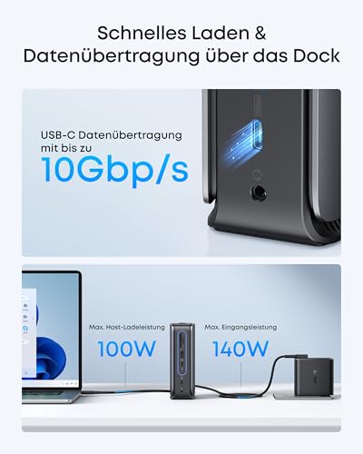 Anker Nano Dockingstation (13-in-1, Triple-Display, Integrierter abnehmbarer Hub)