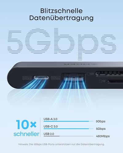 Anker Nano USB-C Hub (6-in-1, 5Gbps)