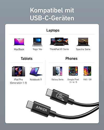 Anker 515 USB-C auf USB-C Kabel (USB 4, 100cm)