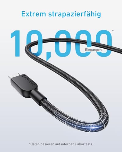 Anker USB-C auf USB-C Kabel (90cm, 240W, geflochten)