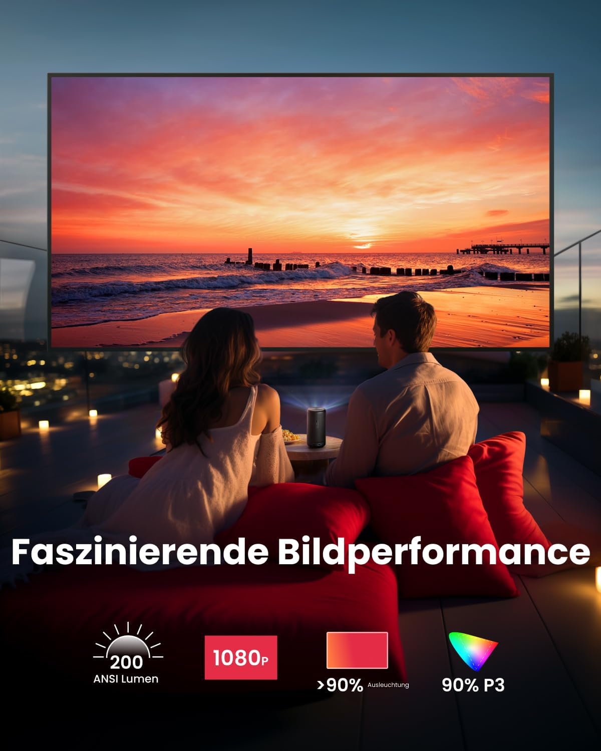 Capsule 3 | 1080p Mini-Google TV-Projektor (Generalüberholt)