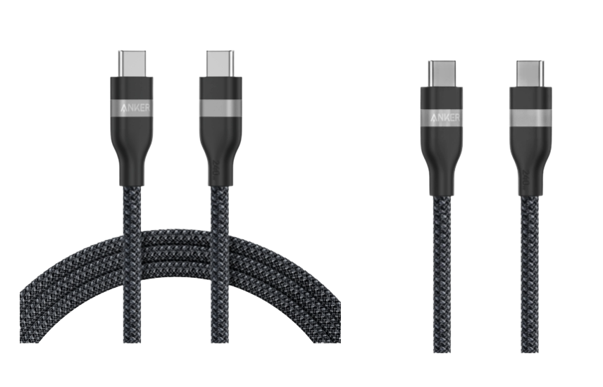 Anker USB-C auf USB-C Kabel (180cm, 240W, Upcycled-Geflochten) + Anker USB-C auf USB-C Kabel (90cm, 240W, Upcycled-Geflochten)
