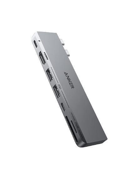 Anker 547 USB-C Hub (7-in-2, für MacBook, in Grau)