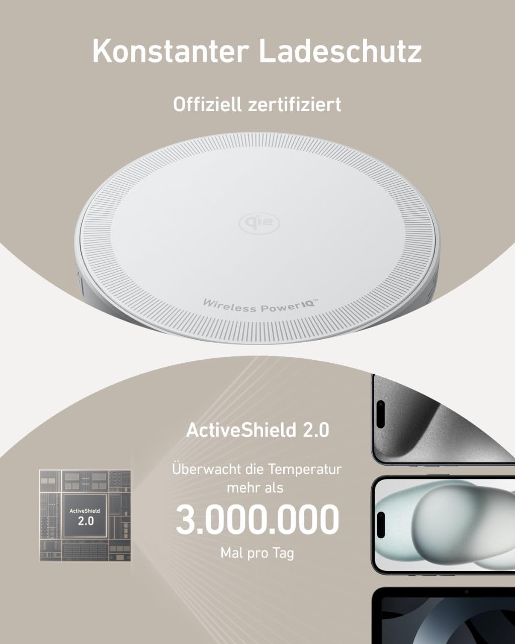 Anker MagGo Magnetic Wireless Charger (Pad),15W Qi2 for MagSafe