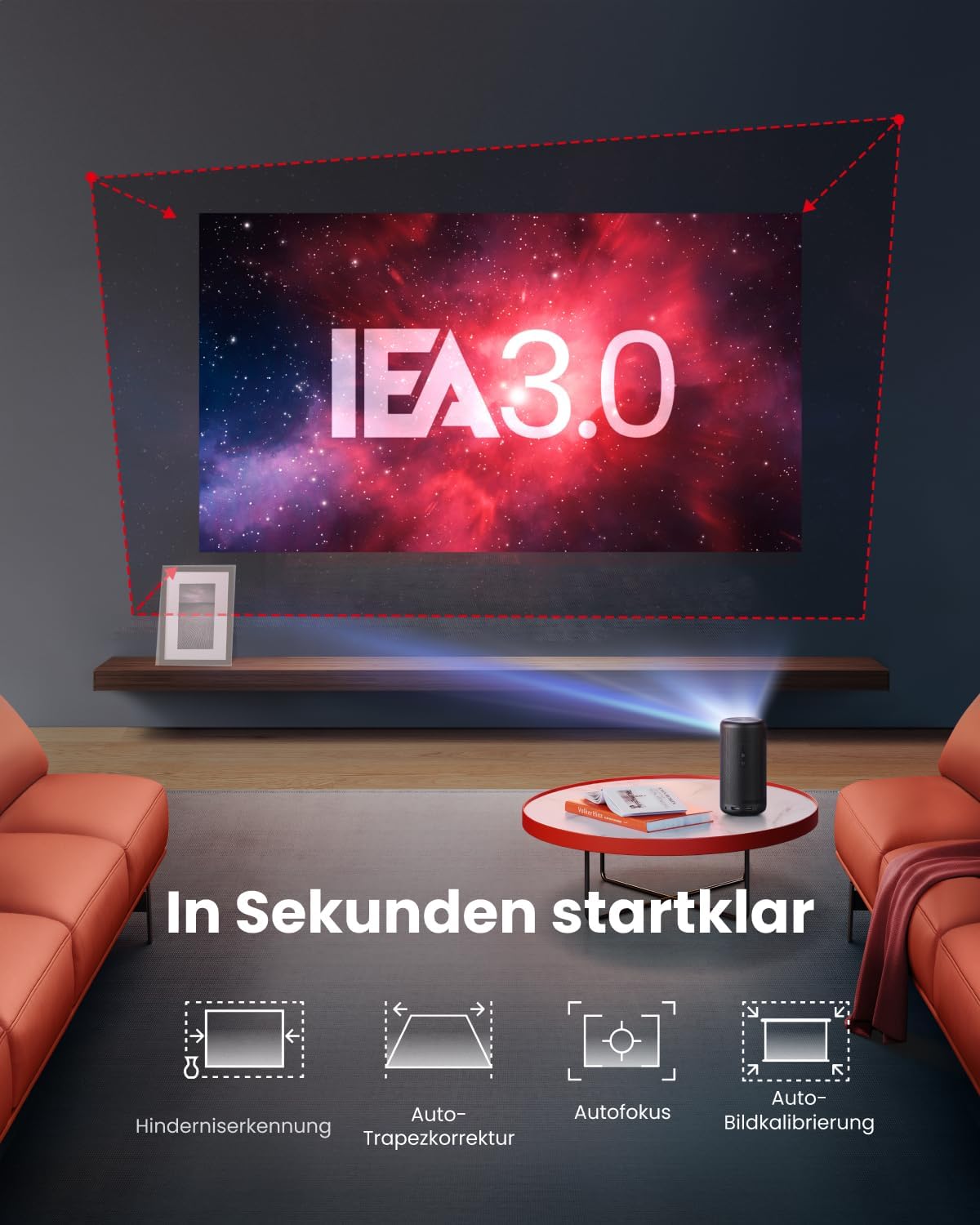 Capsule 3 | 1080p Mini-Google TV-Projektor (Generalüberholt)